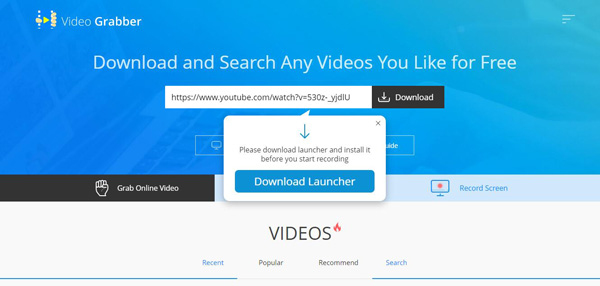use Video Grabber to download video from VEVO