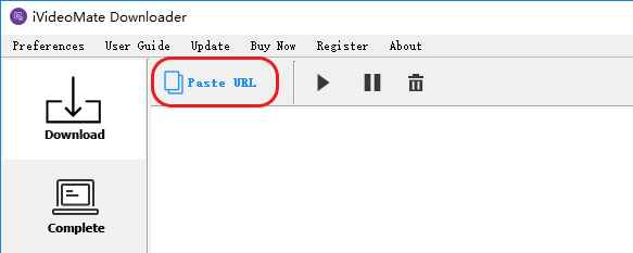 Go back to xxx3tube Video downloader and Click the 'Paste URL' button