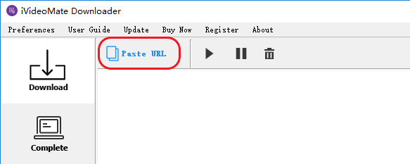 Go back to nunuporn Video downloader and Click the 'Paste URL' button